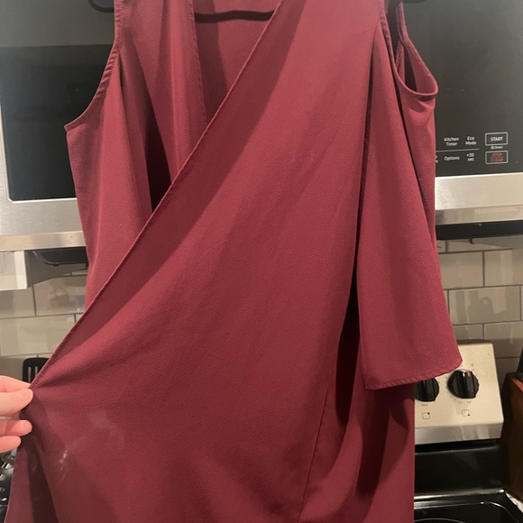 Peach Love Burgundy Cardigan - Picture 4 of 5